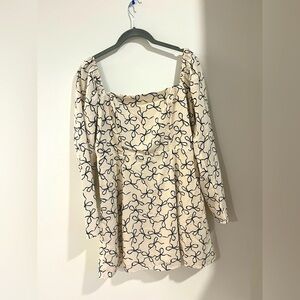 Abercrombie & Fitch Long Sleeve Bow Print Dress Size M